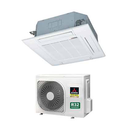 MITSUBISHI HEAVY INDUSTRIES INVERTER R32 CEILING CASSETTE UNIT AIRCON INSTALLATION - Commercestar Engineering 