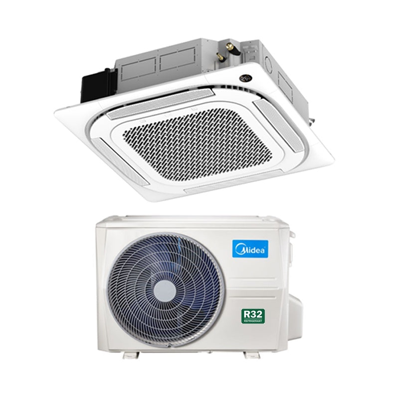 MIDEA INVERTER R32 CEILING CASSETTE UNIT AIRCON INSTALLATION - Commercestar Engineering 
