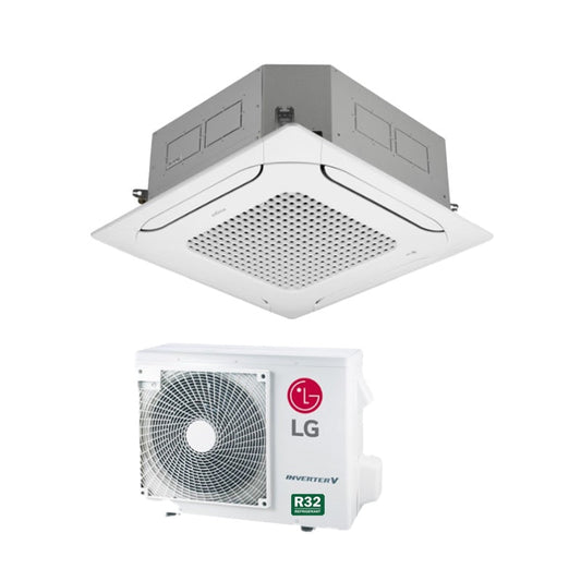 LG INVERTER R32 CEILING CASSETTE UNIT AIRCON INSTALLATION - Commercestar Engineering 